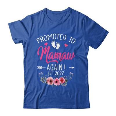 Promoted To Mamaw Again Est 2027 Mothers Day Shirt & Tank Top | siriusteestore