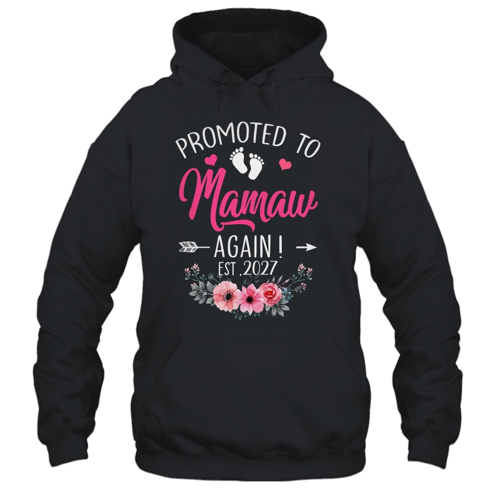 Promoted To Mamaw Again Est 2027 Mothers Day Shirt & Tank Top | siriusteestore