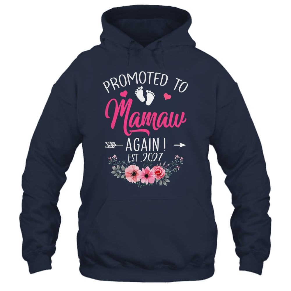 Promoted To Mamaw Again Est 2027 Mothers Day Shirt & Tank Top | siriusteestore
