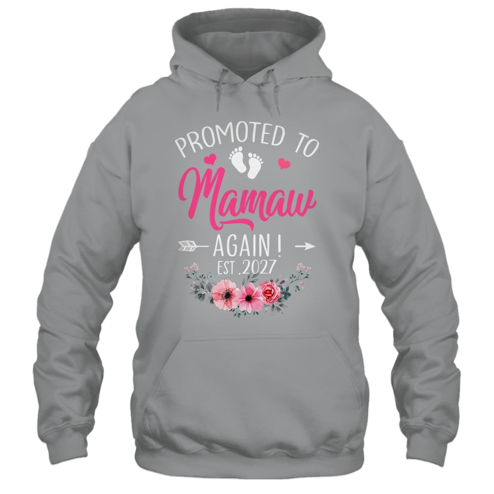 Promoted To Mamaw Again Est 2027 Mothers Day Shirt & Tank Top | siriusteestore