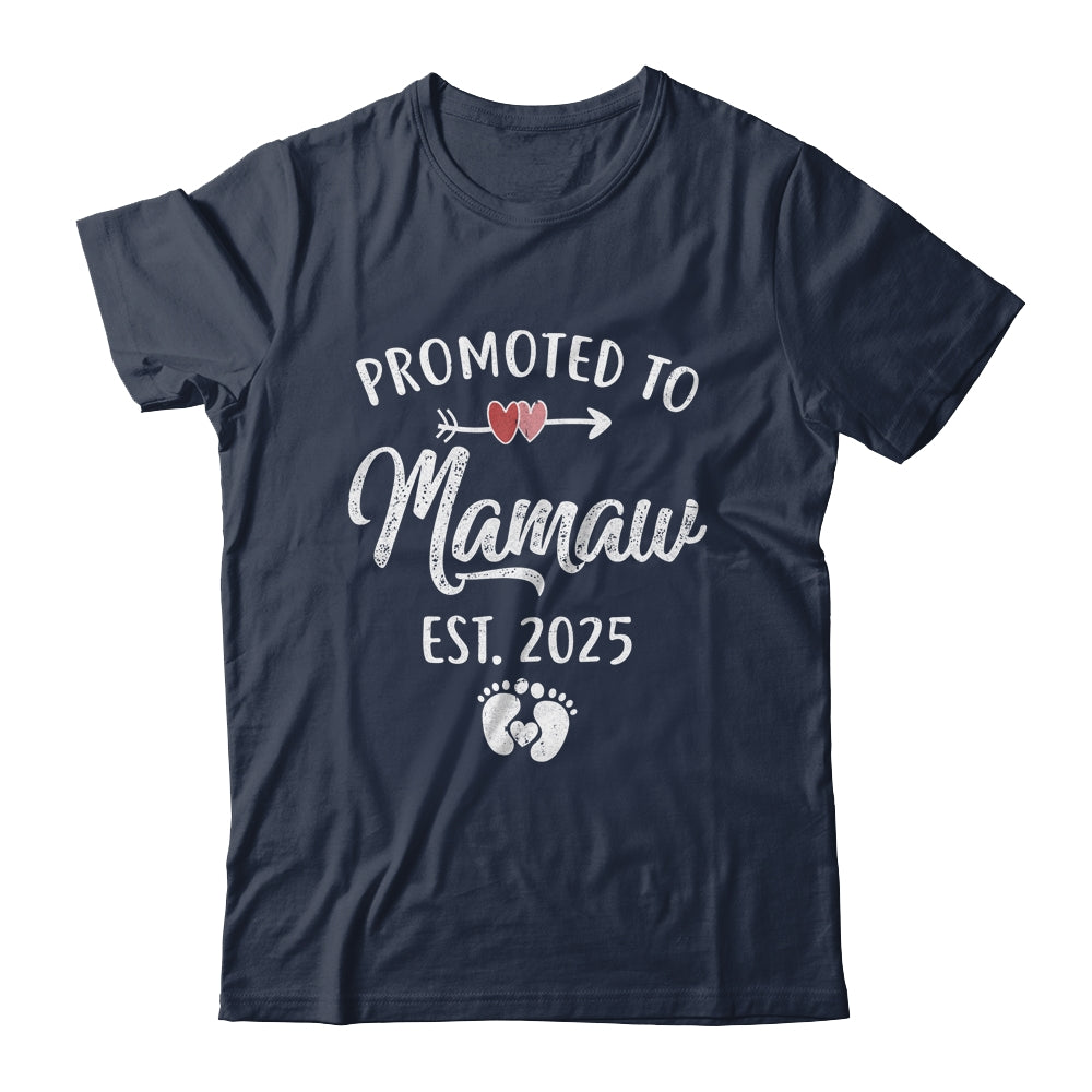 Promoted To Mamaw Est 2025 Funny First Time Mothers Day Shirt & Tank Top | siriusteestore