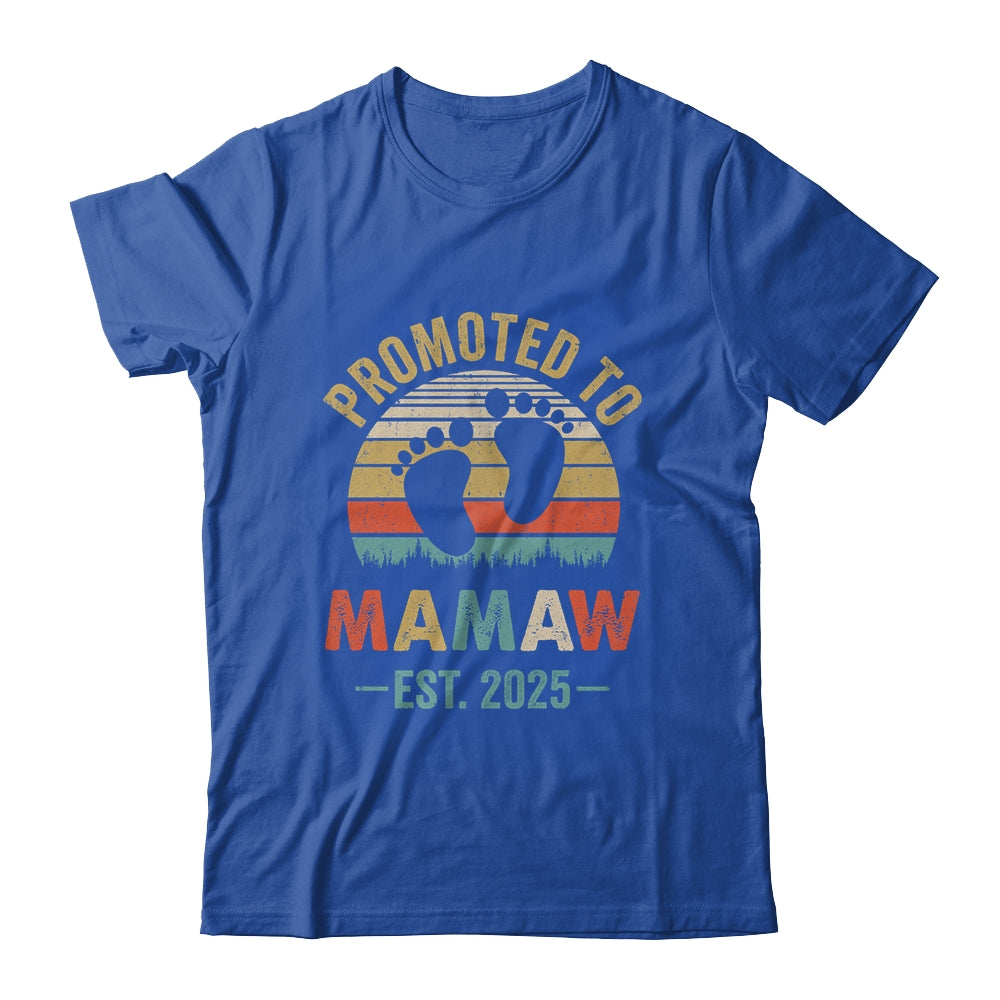 Promoted To Mamaw Est 2025 Mothers Day Vintage Shirt & Tank Top | siriusteestore