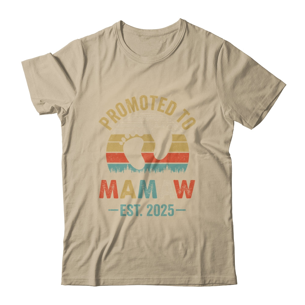 Promoted To Mamaw Est 2025 Mothers Day Vintage Shirt & Tank Top | siriusteestore