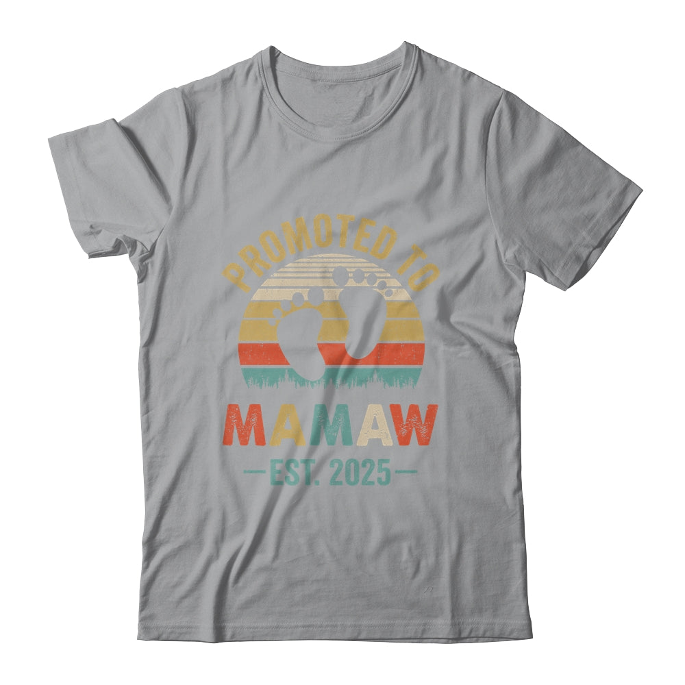 Promoted To Mamaw Est 2025 Mothers Day Vintage Shirt & Tank Top | siriusteestore