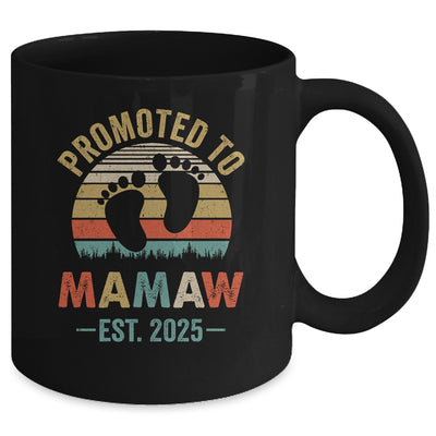 Promoted To Mamaw Est 2025 Mothers Day Vintage Mug | siriusteestore