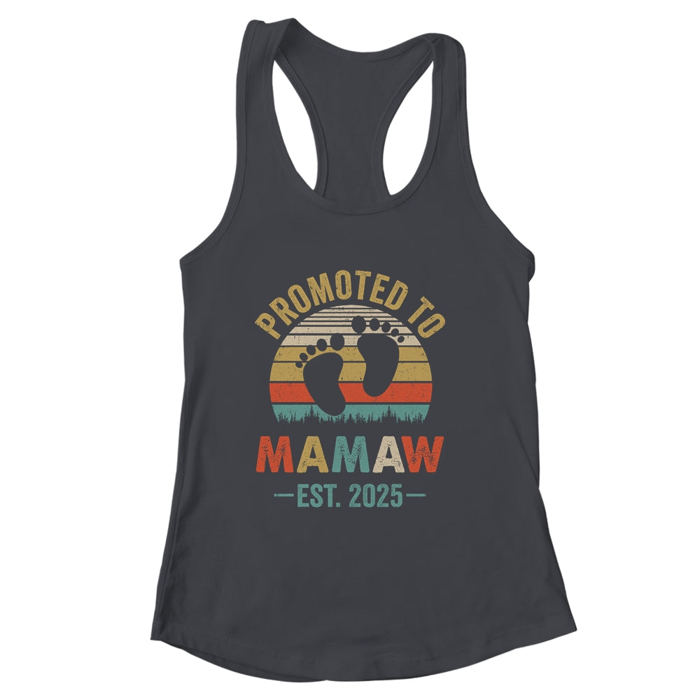 Promoted To Mamaw Est 2025 Mothers Day Vintage Shirt & Tank Top | siriusteestore