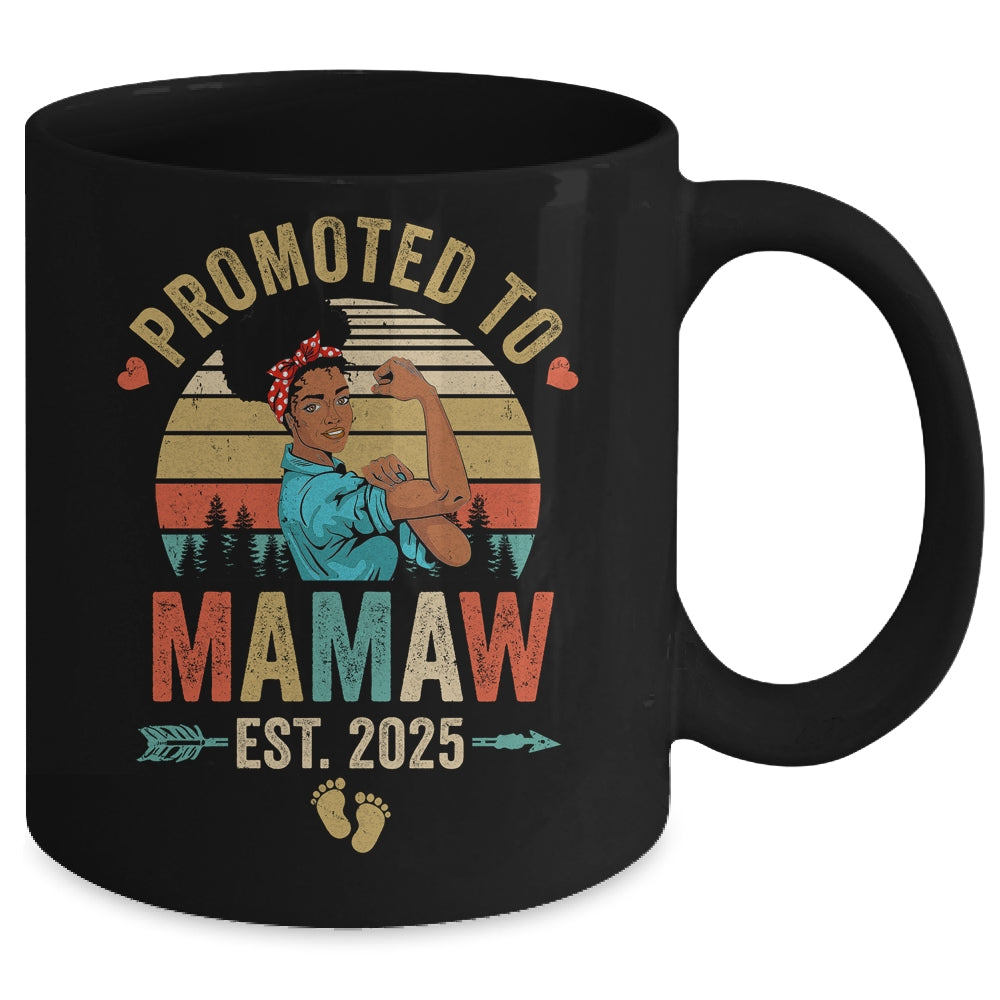 Promoted To Mamaw Est 2025 Vintage First Time Mamaw Mug | siriusteestore