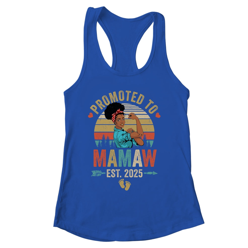Promoted To Mamaw Est 2025 Vintage First Time Mamaw Shirt & Tank Top | siriusteestore