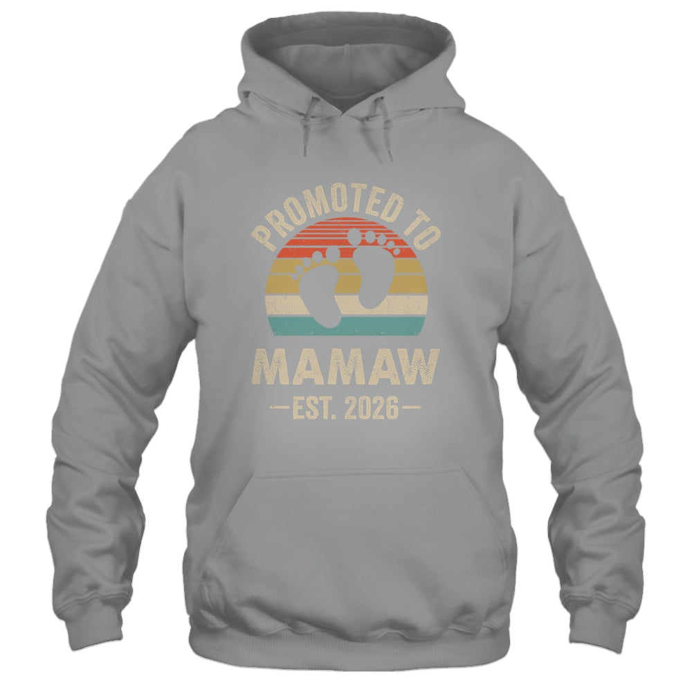 Promoted To Mamaw Est 2026 Mothers Day Vintage Shirt & Hoodie | siriusteestore