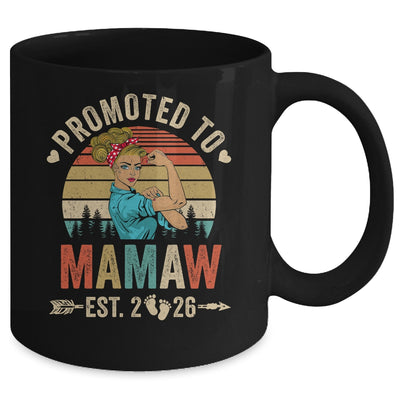 Promoted To Mamaw Est 2026 Retro First Time Mamaw Mug | siriusteestore