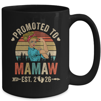 Promoted To Mamaw Est 2026 Retro First Time Mamaw Mug | siriusteestore
