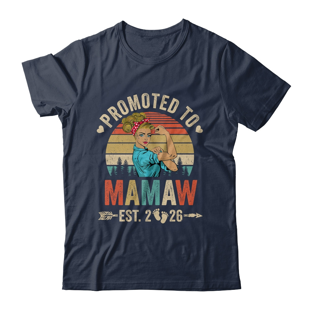 Promoted To Mamaw Est 2026 Retro First Time Mamaw Shirt & Tank Top | siriusteestore