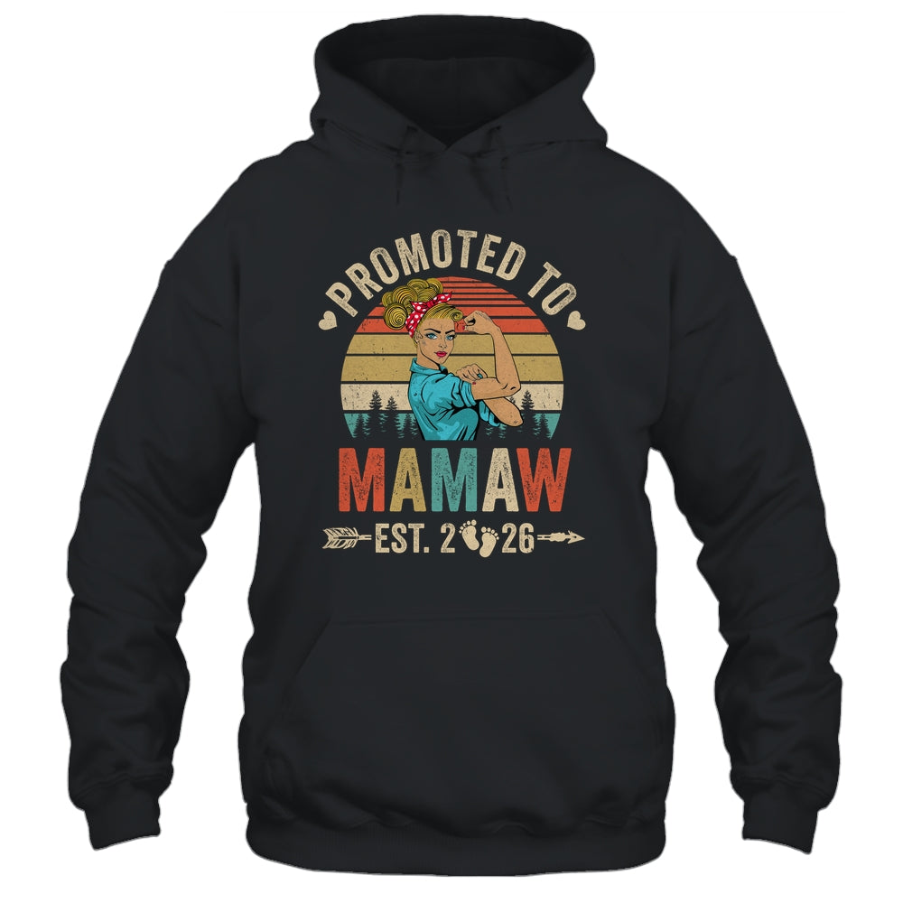 Promoted To Mamaw Est 2026 Retro First Time Mamaw Shirt & Tank Top | siriusteestore