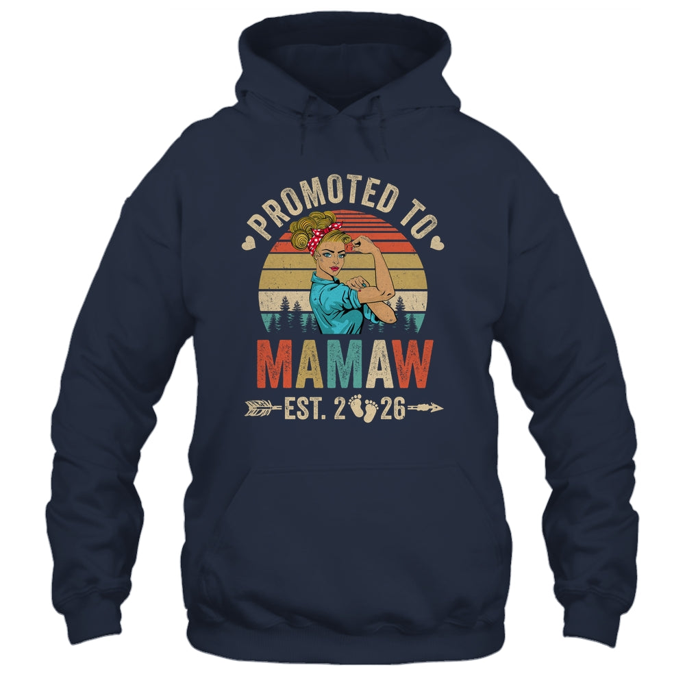 Promoted To Mamaw Est 2026 Retro First Time Mamaw Shirt & Tank Top | siriusteestore