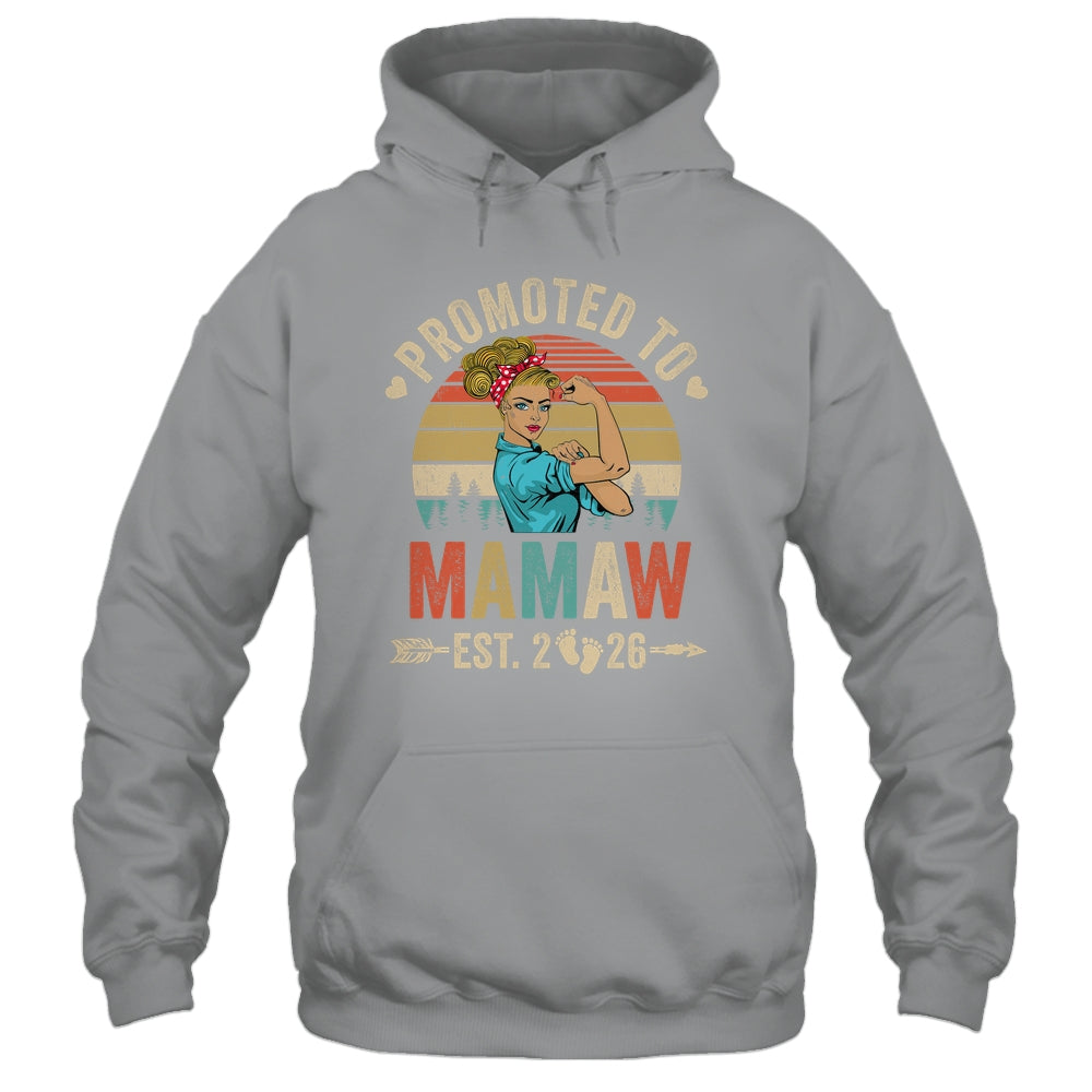 Promoted To Mamaw Est 2026 Retro First Time Mamaw Shirt & Tank Top | siriusteestore