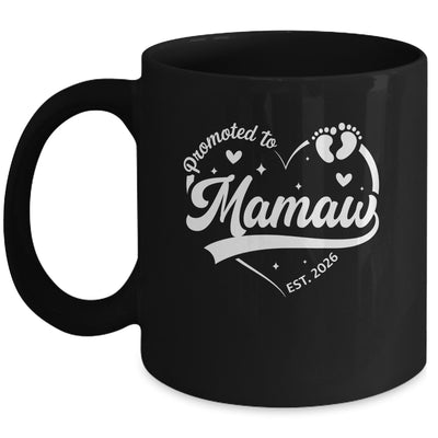 Promoted To Mamaw Est 2026 Soon To Be New Grandmom Heart Mug | siriusteestore