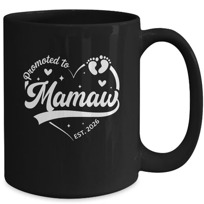 Promoted To Mamaw Est 2026 Soon To Be New Grandmom Heart Mug | siriusteestore