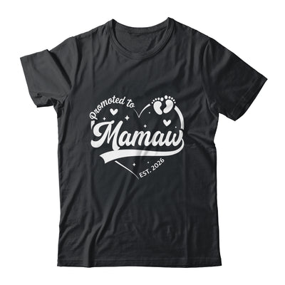 Promoted To Mamaw Est 2026 Soon To Be New Grandmom Heart Shirt & Tank Top | siriusteestore