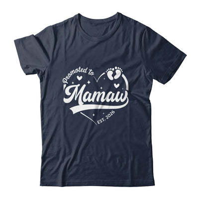 Promoted To Mamaw Est 2026 Soon To Be New Grandmom Heart Shirt & Tank Top | siriusteestore