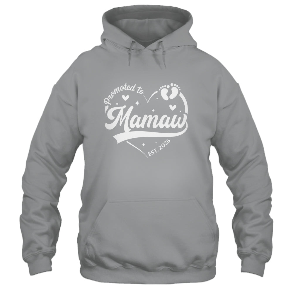 Promoted To Mamaw Est 2026 Soon To Be New Grandmom Heart Shirt & Tank Top | siriusteestore