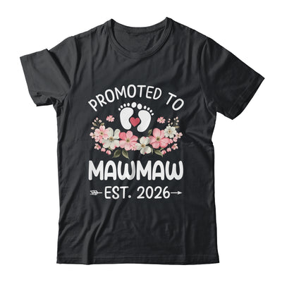 Promoted To Mawmaw 2026 First Time Floral New Mawmaw Shirt & Hoodie | siriusteestore