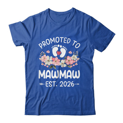 Promoted To Mawmaw 2026 First Time Floral New Mawmaw Shirt & Hoodie | siriusteestore
