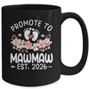 Promoted To Mawmaw 2026 First Time Floral New Mawmaw Mug | siriusteestore