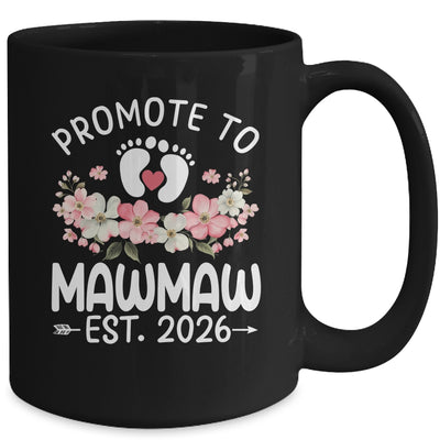Promoted To Mawmaw 2026 First Time Floral New Mawmaw Mug | siriusteestore