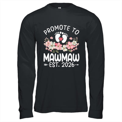 Promoted To Mawmaw 2026 First Time Floral New Mawmaw Shirt & Hoodie | siriusteestore
