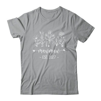 Promoted To Mawmaw 2027 Pregnancy Announcement Floral Shirt & Tank Top | siriusteestore