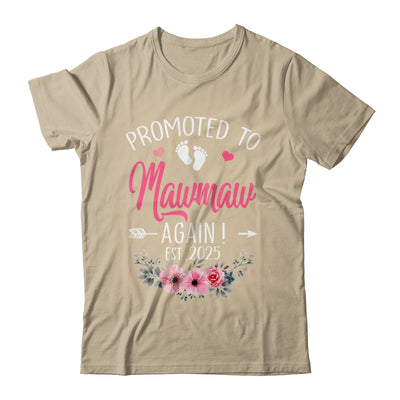 Promoted To Mawmaw Again Est 2025 Mothers Day Shirt & Tank Top | siriusteestore