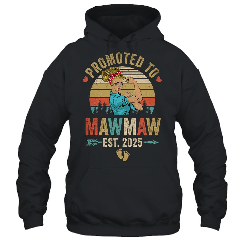 Promoted To Mawmaw Est 2025 Retro First Time Mawmaw Shirt & Tank Top | siriusteestore
