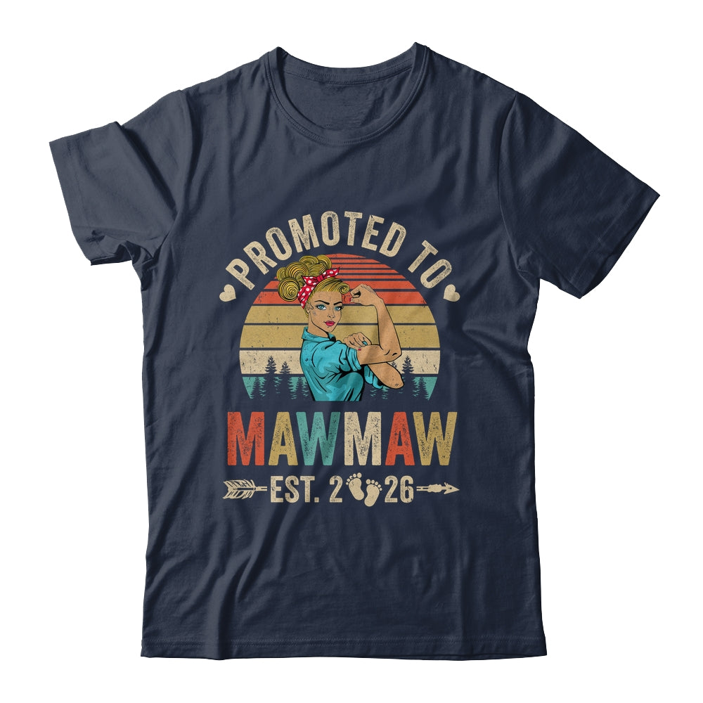 Promoted To Mawmaw Est 2026 Retro First Time Mawmaw Shirt & Tank Top | siriusteestore