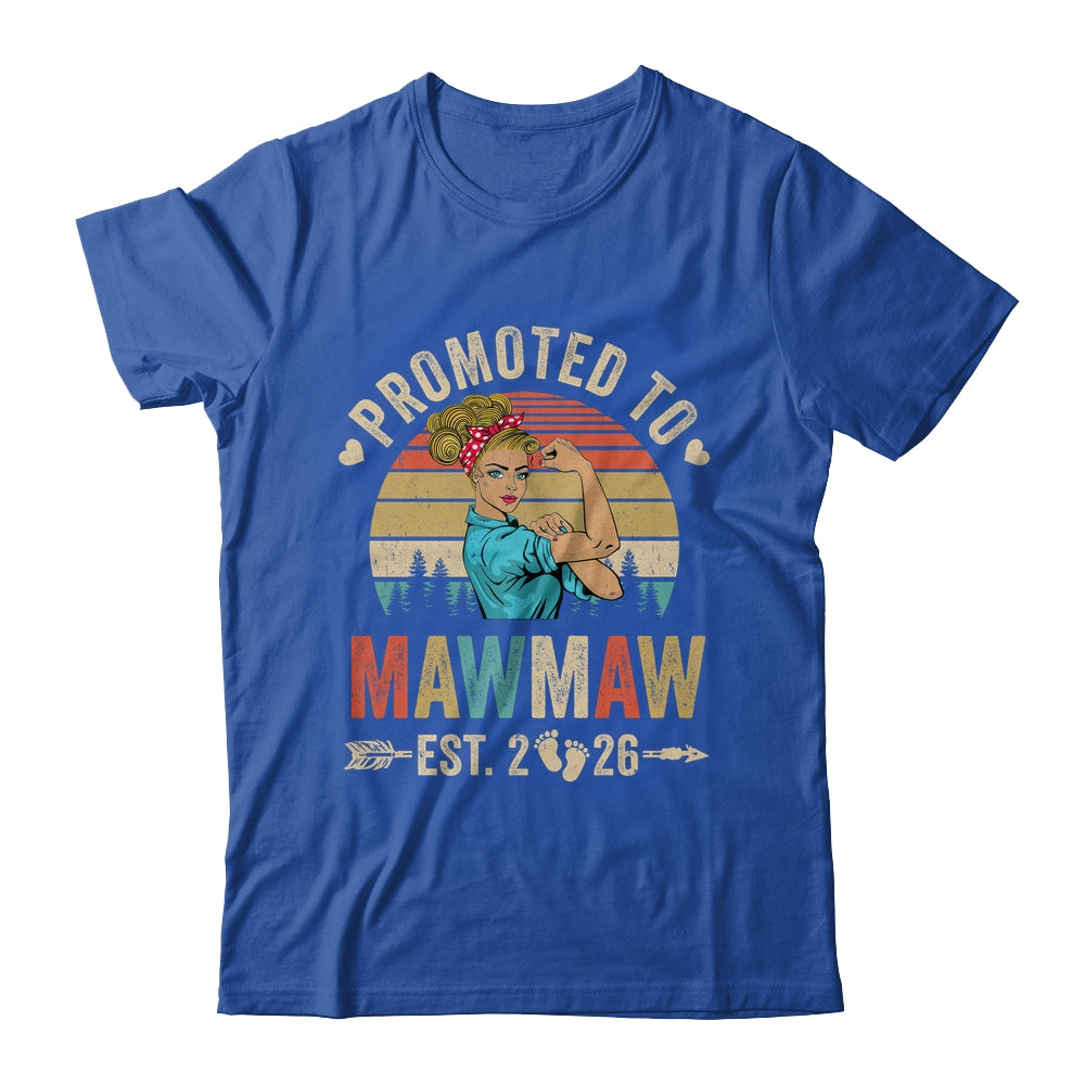 Promoted To Mawmaw Est 2026 Retro First Time Mawmaw Shirt & Tank Top | siriusteestore