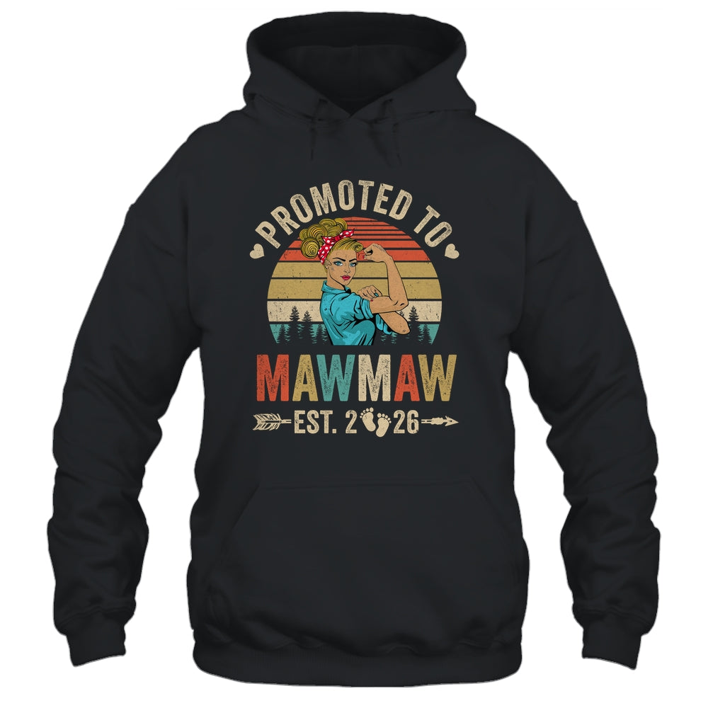 Promoted To Mawmaw Est 2026 Retro First Time Mawmaw Shirt & Tank Top | siriusteestore