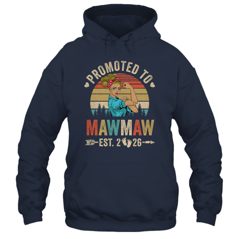 Promoted To Mawmaw Est 2026 Retro First Time Mawmaw Shirt & Tank Top | siriusteestore