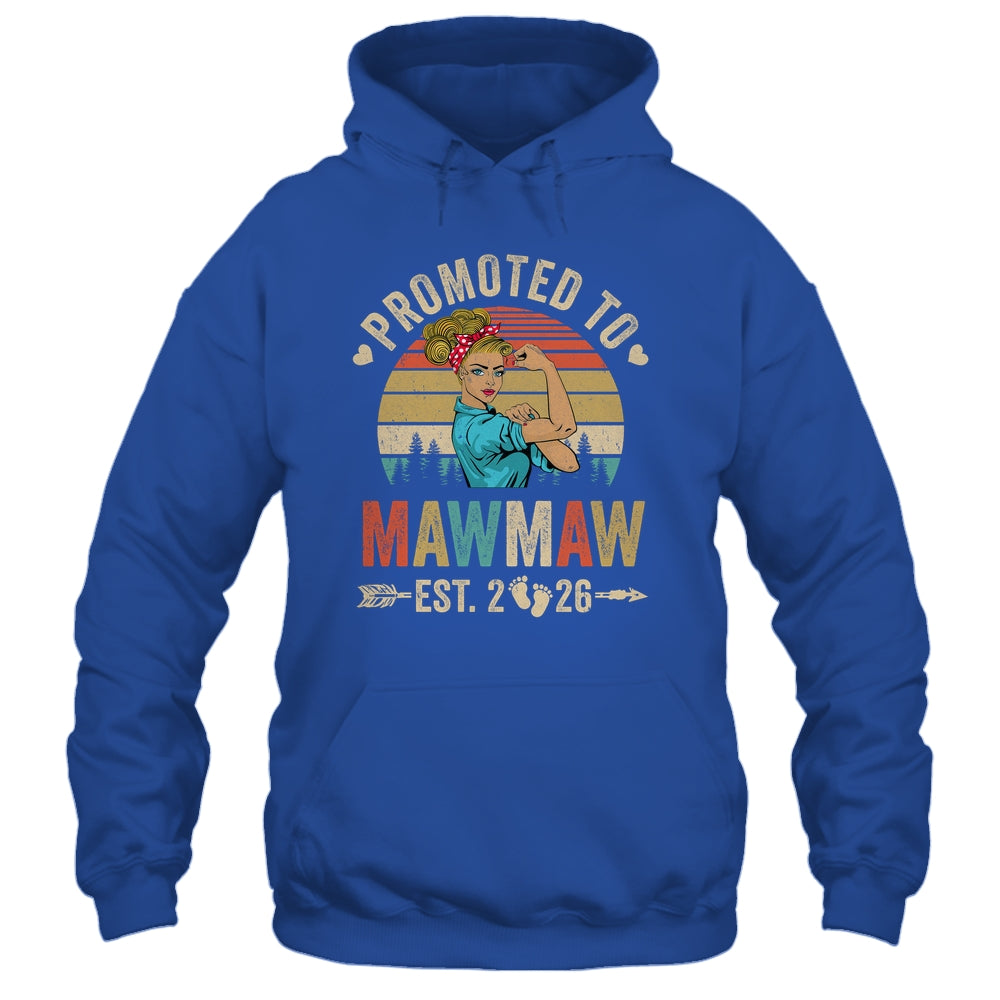 Promoted To Mawmaw Est 2026 Retro First Time Mawmaw Shirt & Tank Top | siriusteestore
