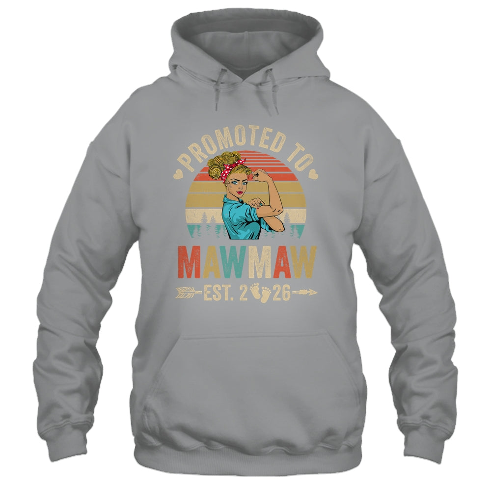 Promoted To Mawmaw Est 2026 Retro First Time Mawmaw Shirt & Tank Top | siriusteestore