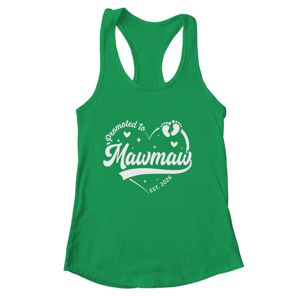 Promoted To Mawmaw Est 2026 Soon To Be New Grandmom Heart Shirt & Tank Top | siriusteestore