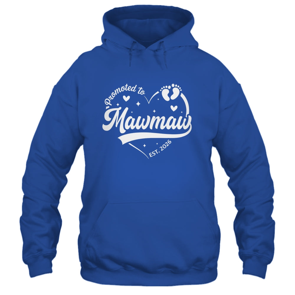 Promoted To Mawmaw Est 2026 Soon To Be New Grandmom Heart Shirt & Tank Top | siriusteestore