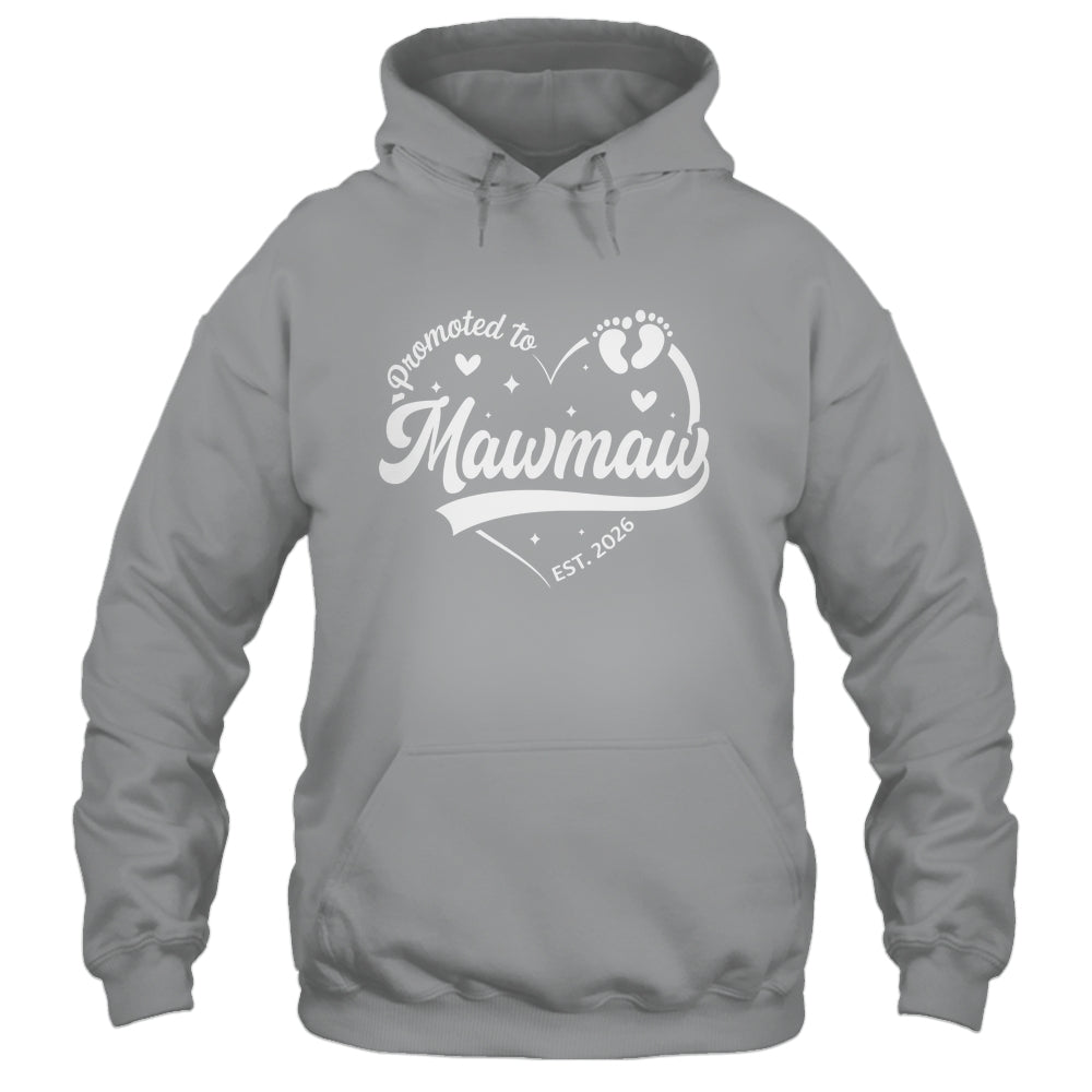 Promoted To Mawmaw Est 2026 Soon To Be New Grandmom Heart Shirt & Tank Top | siriusteestore