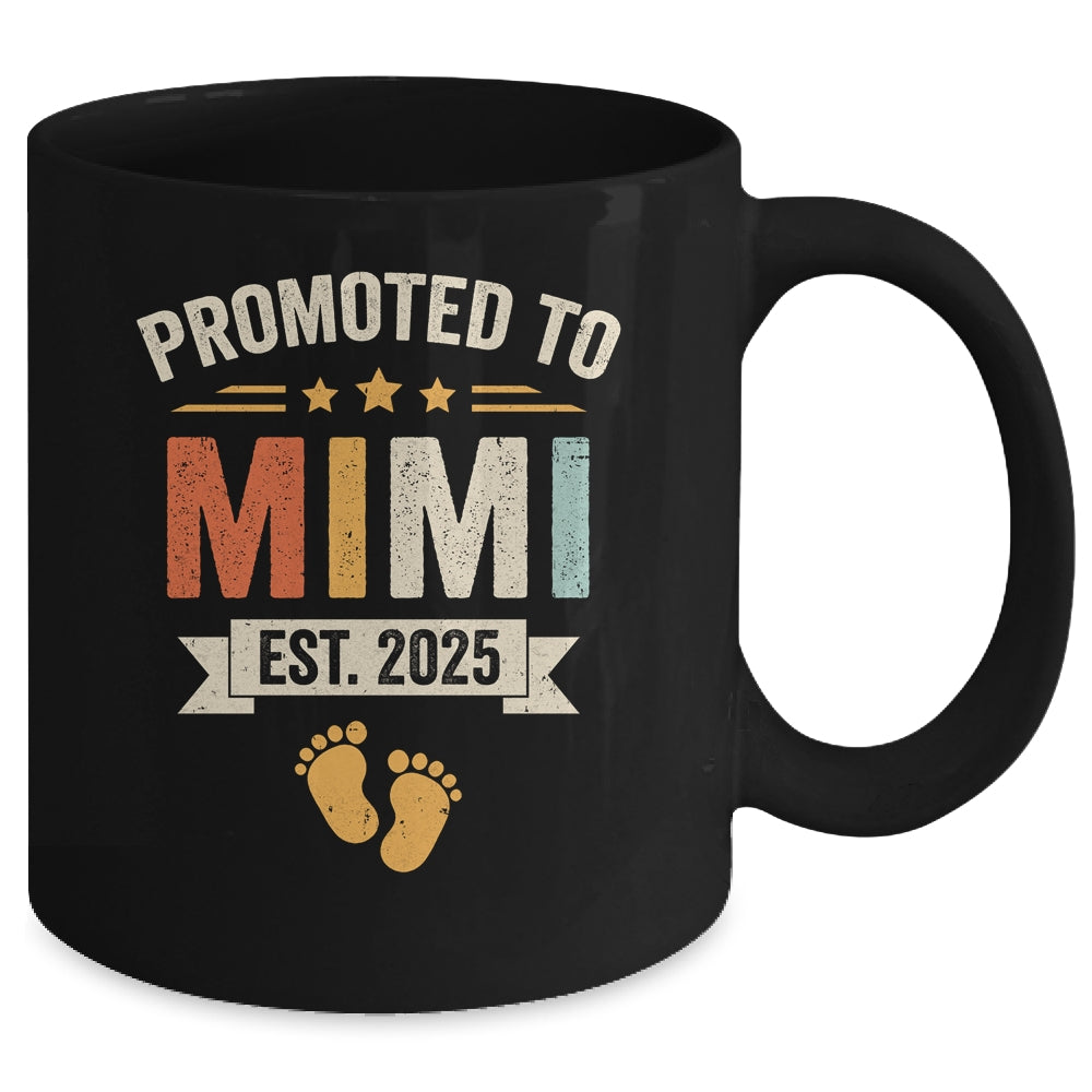 Promoted To Mimi 2025 Retro Soon To Be Mimi Est 2025 Mug | siriusteestore