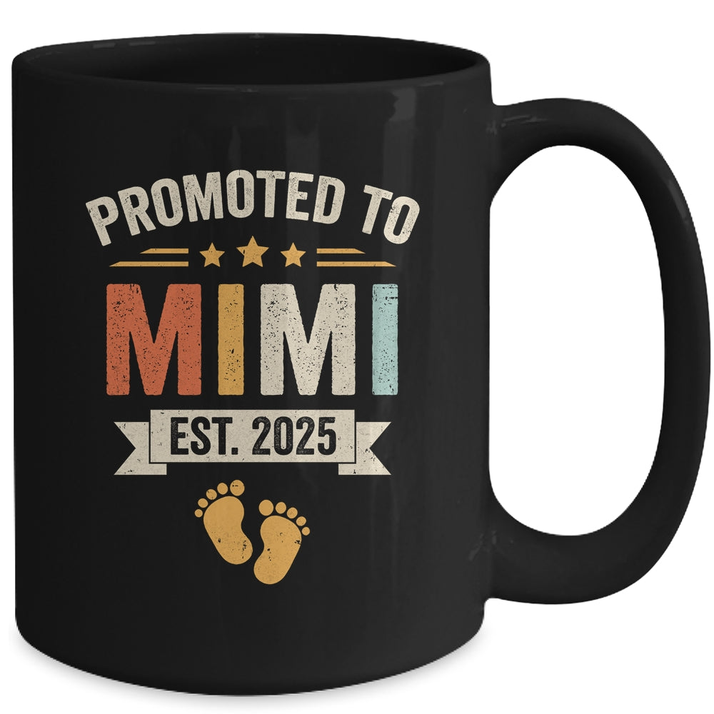 Promoted To Mimi 2025 Retro Soon To Be Mimi Est 2025 Mug | siriusteestore