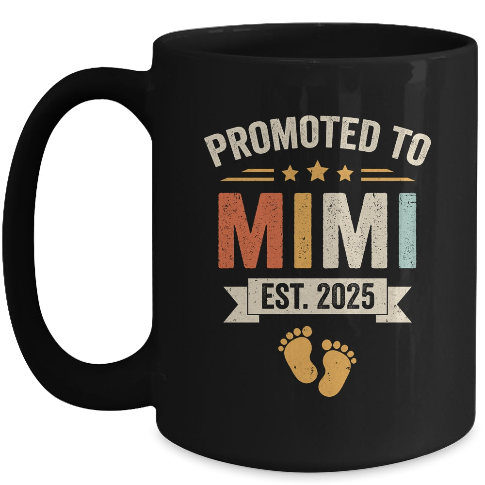 Promoted To Mimi 2025 Retro Soon To Be Mimi Est 2025 Mug | siriusteestore
