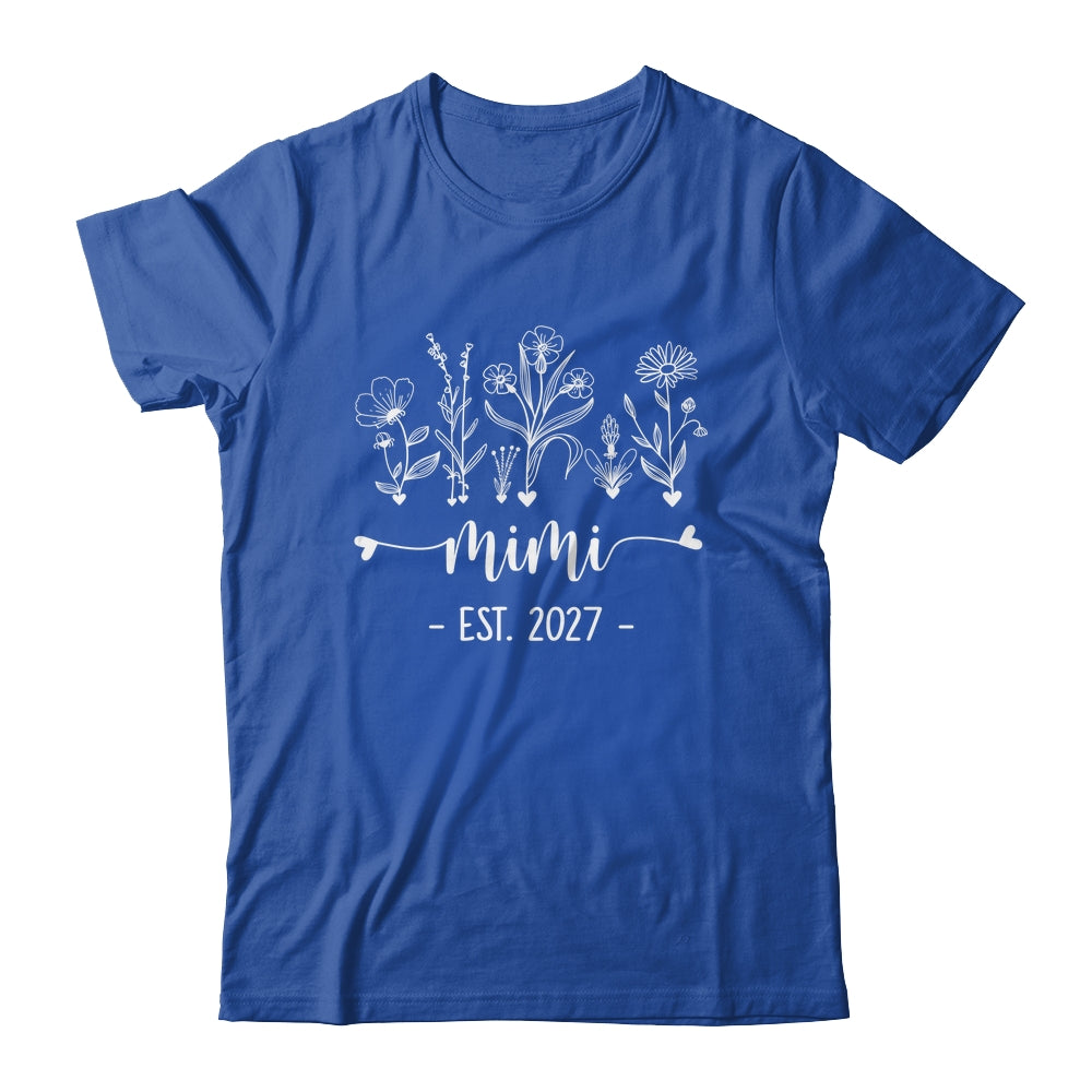 Promoted To Mimi 2027 Pregnancy Announcement Floral Shirt & Tank Top | siriusteestore