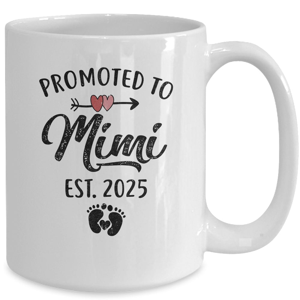 Promoted To Mimi Est 2025 First Time Mothers Day Mug | siriusteestore