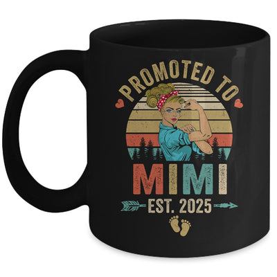 Promoted To Mimi Est 2025 Retro First Time Mimi Mug | siriusteestore