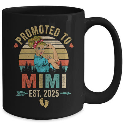 Promoted To Mimi Est 2025 Retro First Time Mimi Mug | siriusteestore