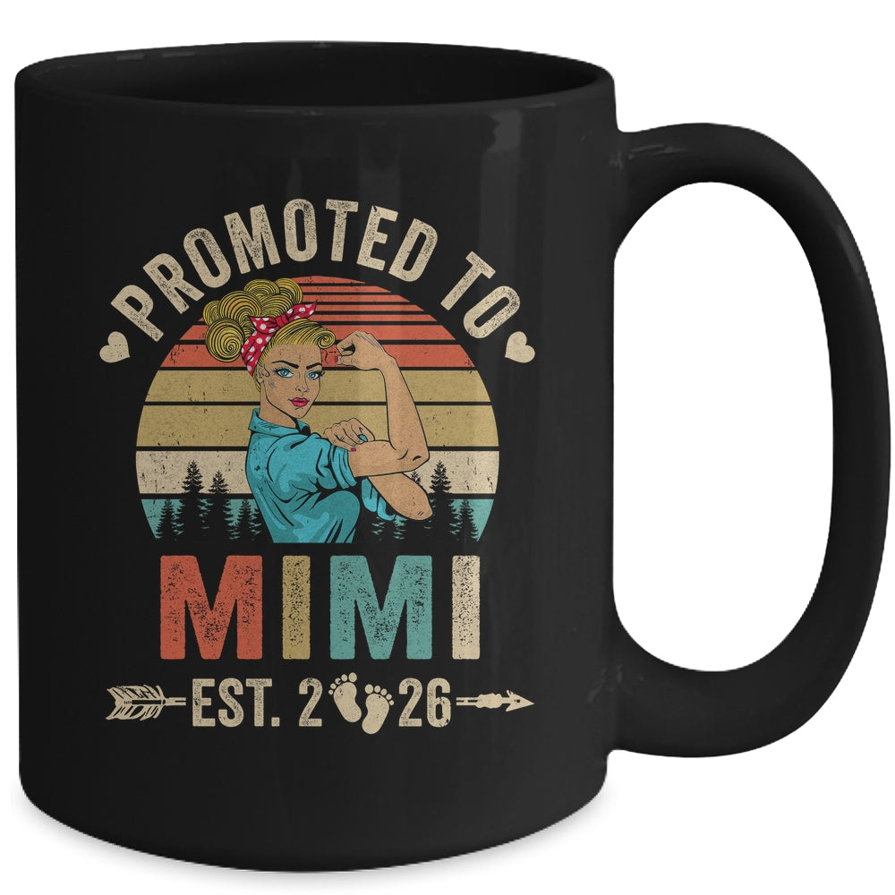 Promoted To Mimi Est 2026 Retro First Time Mimi Mug | siriusteestore