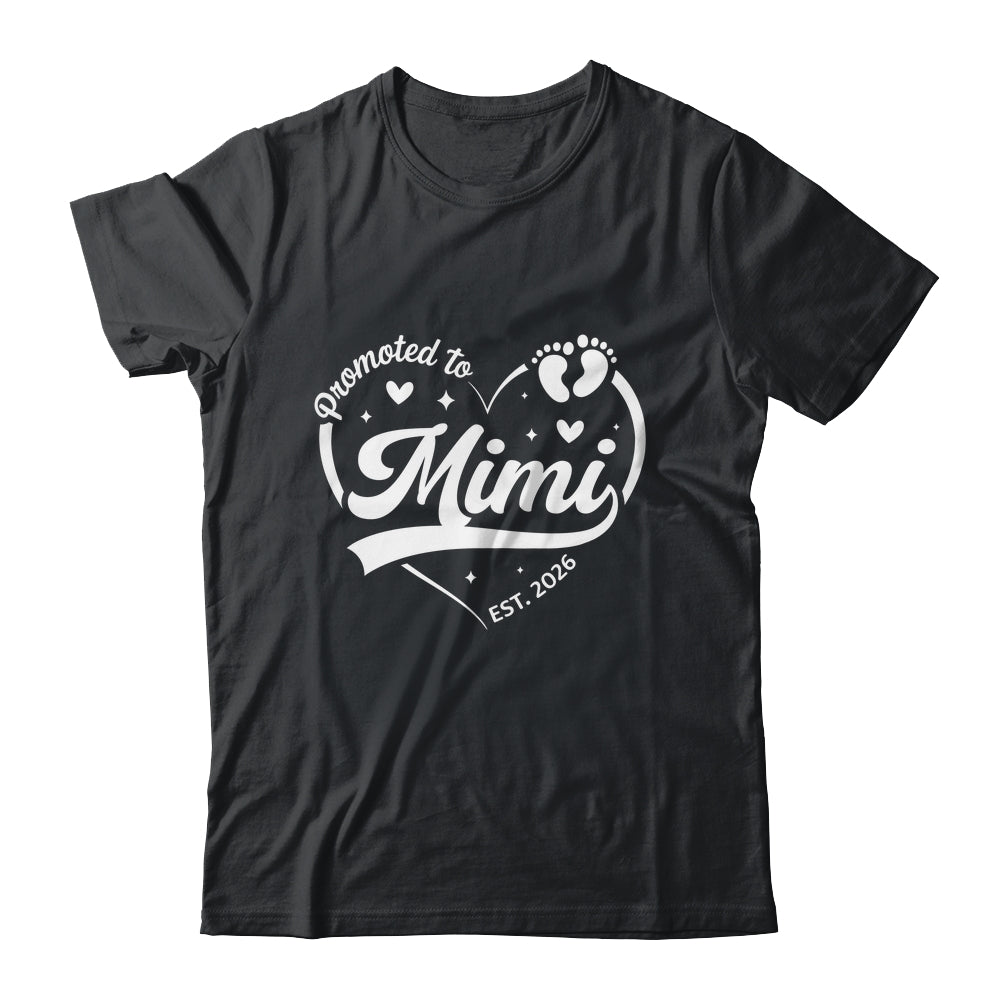 Promoted To Mimi Est 2026 Soon To Be New Grandmom Heart Shirt & Tank Top | siriusteestore